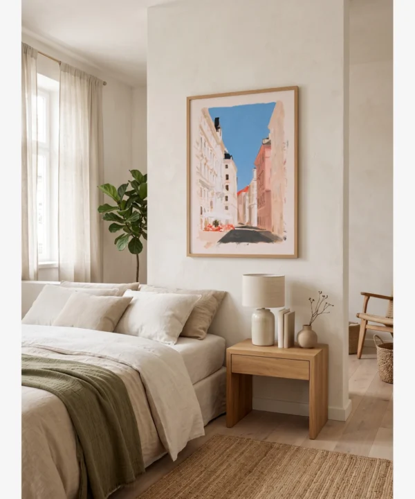 Viyana Pastel Avrupa Sokağı Poster