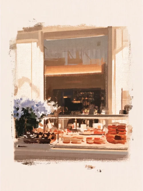 Viyana Tarihi Kafe Vitrini Poster