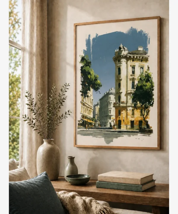 viyana-tarihi-kose-binasi-salon-dekorasyonu Viyana Tarihi Köşe Binası Poster